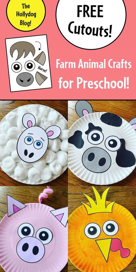 Farm Animals Crafts, Preschool Farm Crafts, Farm Theme Crafts, Farm Theme Preschool Activities, Farm Activities Preschool, Farm Animals Preschool, Farm Lessons, Animals Crafts, Farm Animals Activities