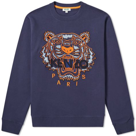 Kenzo Sweatshirt, Kenzo Clothing, Kenzo Tiger, Traditional Kimono, Harrington Jacket, Folk Costume, Blue And Orange, Fashion Line, French Fashion