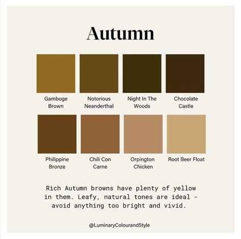 Autumn True, Deep Autumn Palette, Autumn Color Palette Fashion, Soft Autumn Palette, Colour Season, Deep Autumn Color Palette, Autumn Skin, Soft Autumn Color Palette, True Autumn