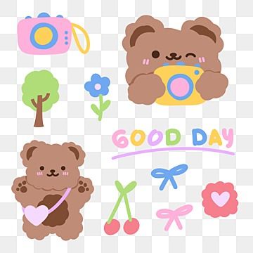 Hoppang Korean Bear Icon, ของตกแต่ง Png ฟรี, Journaling Png, Png Bear, Korean Bear, Happy Birthday Bear, Happy Bear, Color Pencil Illustration, Happy New Year Background