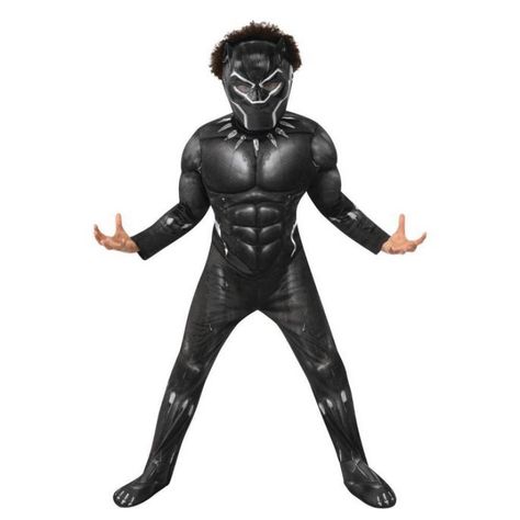 Kids Marvel Black Panther Halloween Costume Muscle Jumpsuit With Mask - Medium Size Black Panther Halloween, Panther Halloween Costume, Black Panther Halloween Costume, Marvel Halloween Costumes, Snow White Halloween Costume, Pirate Girl Costume, Panther Costume, Batman Halloween, Black Panther Costume