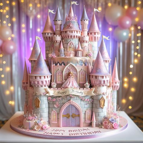 0307ecd5-cd74-41d6-a842-9d39cea7029b ‣ Sincere Whisper Castle Cakes For Girls Birthday, Unique Birthday Cake Ideas, Fairy Castle Cake, Birthday Cake Princess, Unique Birthday Cake, Princess Party Cake, Castle Cakes, Disney Princess Birthday Cakes, Beautiful Birthday Cake