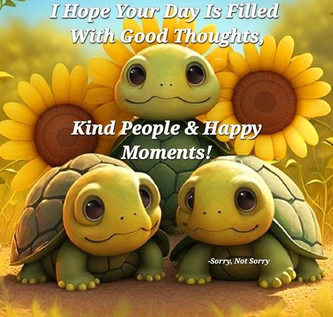 Happy Cheerful Quotes, Just Checking In On You Images, Morning Stickers, Turtle Things, Weekly Greetings, Cheerful Quotes, Cute Happy Quotes, Inspirational Good Morning Messages, Hate Mornings