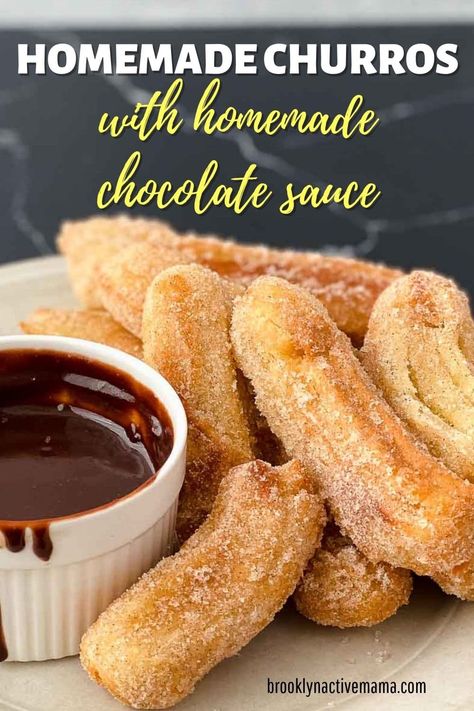 Easy Churro Recipe, Homemade Churros Recipe, Churro Recipe, Health Recipes Easy, Deep Fried Desserts, Easy Churros Recipe, Deep Fryer Recipes, Deep Fried Recipes, Homemade Churros