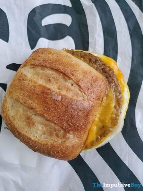 Impossible Breakfast Sandwich, Starbucks Breakfast Sandwich, Starbucks Sandwiches, Starbucks Breakfast, Breakfast Meat, Fast Food Items, Fast Food Menu, Plant Based Breakfast, Sausage Patty