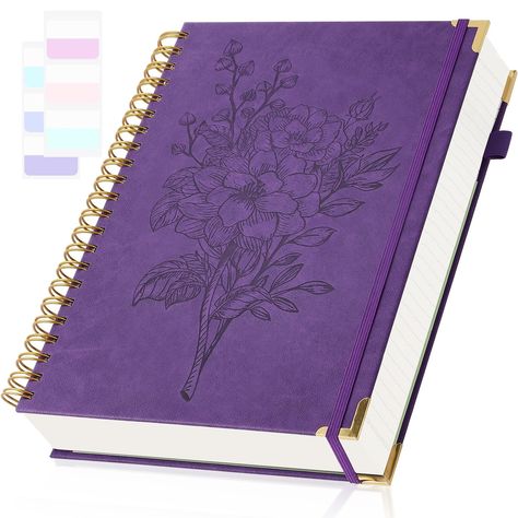 Purple Notebooks, Goth Stationary, Purple Notebook, Pretty Office Supplies, Aesthetic Notebook, School Journals, A4 Notebook, Notebook Cover Design, Loose Leaf Paper