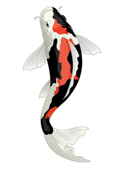 Koi Fish Quilts, Koi Fish Drawing Color, Koi Fish Outline, Tancho Koi, Japanese Fish Tattoo, Karp Koi, Butterfly Koi, Fish Tank Themes, Koi Tattoo Design