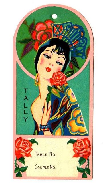 Vintage Bridge Tally Art Deco Ladies, Art Deco Illustrations, Vintage Art Paintings, Art Deco Illustration, Art Deco Lady, Vintage Blog, Art Deco Posters, Ideas Vintage, Foto Art