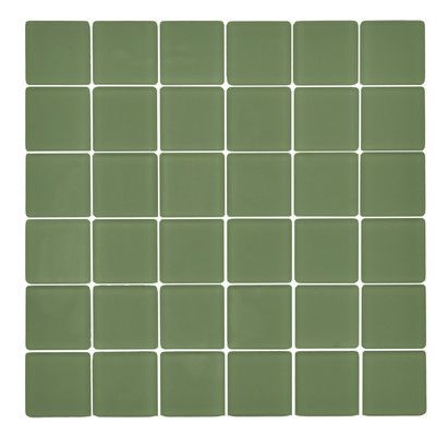 Kellani Traditional Glass 2" x 2" Mosaic Tile in Tortuga Green Green Backsplash, Wall Mosaic, Tile Texture, Stone Mosaic Tile, Ceramic Subway Tile, Best Floor Tiles, Tile Mosaic, Glass Installation, Porcelain Mosaic Tile