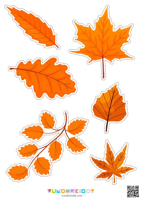 Autumn is the season when you can see the leaves of trees in different colors. Print out the PDF task on an autumn theme and start learning. In this game, children need to group fallen leaves according to color. Cut the printed sheets into elements: colored leaves and baskets. Shuffle the leaves and have your child arrange the leaves by color in the appropriate baskets. The task will be helpful for the development of logical thinking and fine motor skills. Autumn Printables, Leaf Printables, Fall Leaf Template, Autumn Prints, Different Leaves, Leaf Printable, Tree Cut Out, Printable Leaves, Leaves Printable