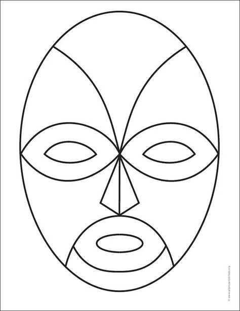 How to Draw a Mask · Art Projects for Kids Mask Coloring Page, Drawn Mask, African Drawings, Mask Drawing, Mask Art, Pencil Gift, Art Projects For Kids, Mask Tutorial, Drawing Wallpaper