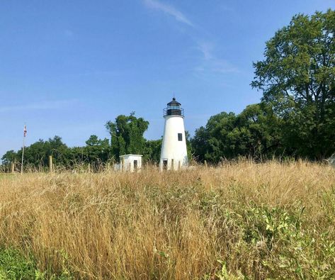 This Maryland lighthouse trail is full of beauty. Plus, it's less than two miles in length! Water Views, Another World, Winter Time, State Park, Hiking Trails, Day Trips, Maryland, State Parks, Lighthouse