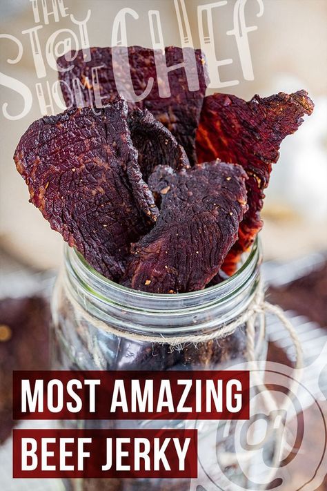 Oven Beef Jerky, Jerky Marinade Recipes, Beef Jerky Dehydrator, Beef Jerky Recipe Dehydrator, Beef Jerky Marinade, Jerky Recipes Dehydrator, Deer Jerky Recipe, Venison Jerky Recipe, Jerkey Recipes