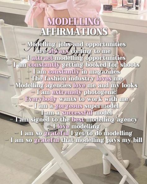 Modelling Affirmations, Model Affirmations, Becoming A Model, Daily Positive Affirmations, May 20, Feminine Energy, Affirmation Quotes, Positive Affirmations, New Life