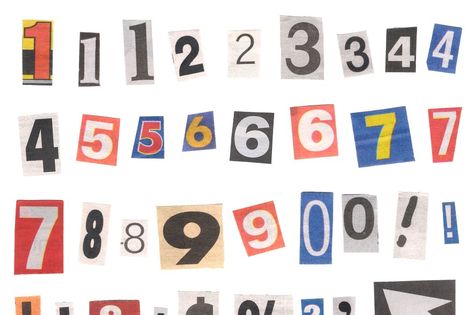 Magazine Number Cutout, Number Fonts Aesthetic, 2024 Magazine Numbers, Vintage Numbers Printable, Numbers Aesthetic Font, Angka 5 Aesthetic, Newspaper Cutout Aesthetic, Number Aesthetic Font, Number Stickers Free Printable