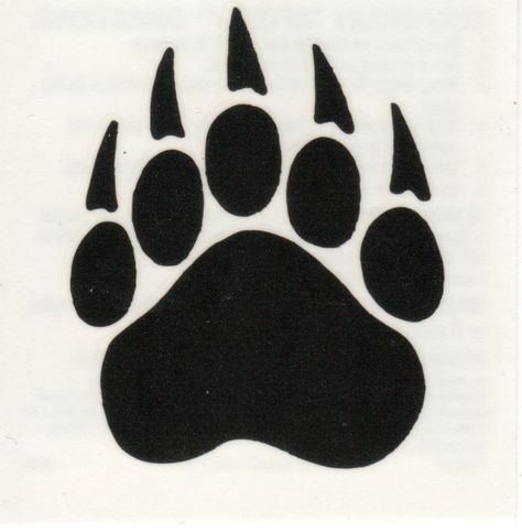 Grizzly Bear Tattoos, Bear Claw Tattoo, Bear Paw Tattoos, Tattoo Bear, Bear Footprint, Claw Tattoo, Sports Cookies, Bear Paw Print, Native Designs