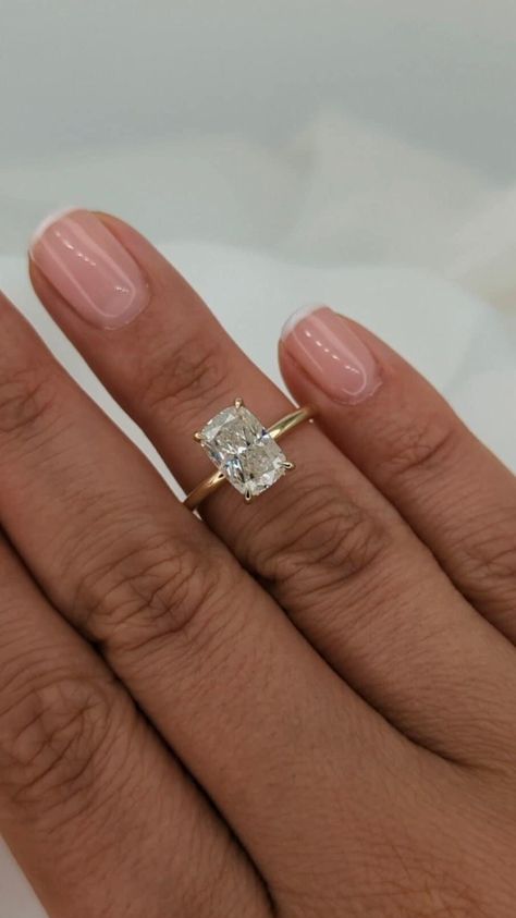 2 Carat Lab Grown Diamond, Cushion Solitaire Ring, Diamond Engagement Rings Cushion, Dream Wedding Ring, Ring Cuts, Lab Grown Diamond Engagement Ring, Cushion Engagement Ring, Cute Engagement Rings, Future Engagement Rings