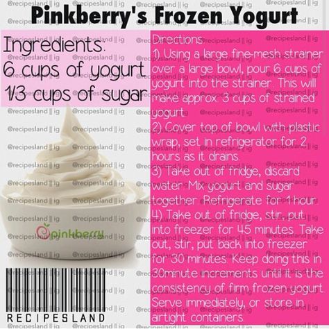 Pinkberry Frozen Yogurt, Diy Frozen Yogurt, Homemade Frozen Yogurt, Frozen Fruit Recipes, Frozen Yogurt Recipes, Easy Healthy Meal Prep, Yogurt Recipes, Yogurt Cups, Fruit Recipes