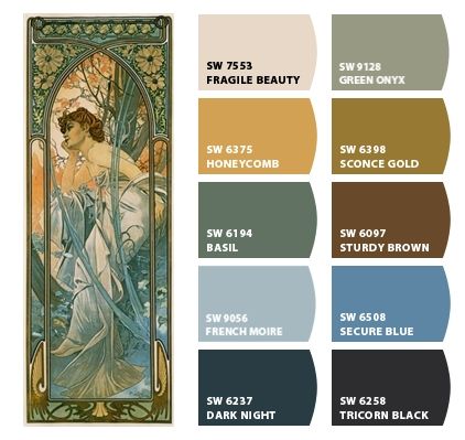 Art Deco Color, Vintage Colour Palette, Color Drawing Art, Art Nouveau Poster, Palette Art, Putao, Pallet Art, Learn Art, Color Psychology