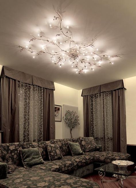 Mesmerize your guests with these gold contemporary style ceiling lamps that will add a distinct touch to any room. Low Ceiling Lighting, Plafond Design, Bedroom Light Fixtures, Kitchen Light, Ceiling Lights Living Room, Living Room Ceiling, Bedroom Ceiling, Bedroom Ceiling Light, Trendy Bedroom