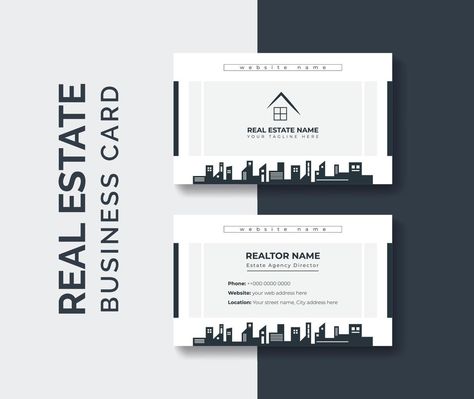 Real Estate Agent Business Cards, Agency Business Cards, Modern Style Bed, Visiting Card Templates, Unique Business Cards Design, Card Design Template, Rental Business, Dubai Real Estate, Real Estate Business Cards