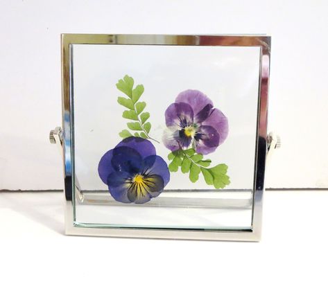 Framed Dried Flowers, Flower Petal Jewelry, Greenery Wall Decor, Framed Flower Art, Dried Lavender Flowers, Flowers Birthday, February Birthday, Double Glass, Pressed Flower Art