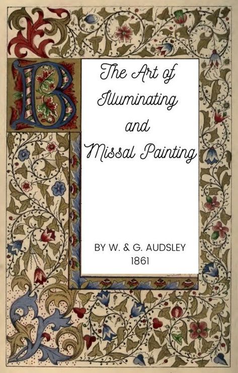 The Art of Illuminating and Missal Painting Ornamental Illuminations Handwriting Lettering - Royalty Free Designs for Scrapbooking Illustrated Manuscript, Monochrome Illustration, Illumination Art, Book Of Kells, Principles Of Art, Illuminated Letters, Handwritten Letters, Mystical Art, Catholic Art