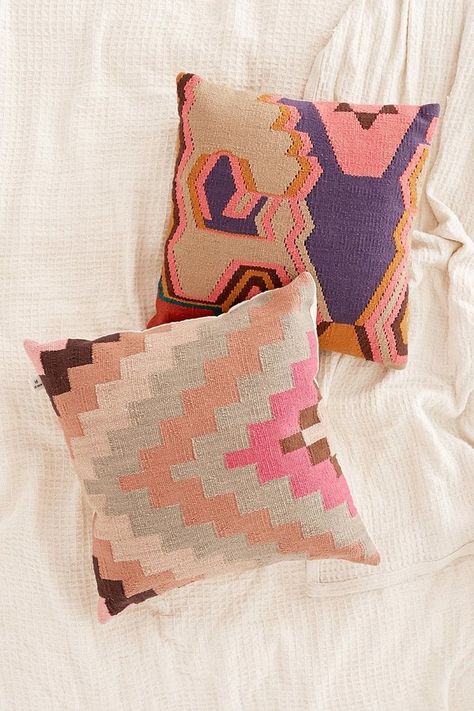 Colorful Kilim pillows - Hollis Throw Pillow Cushion Living Room, Abstract Pillows, Soft Pillows, Wall Art For Sale, Backrest Pillow, Kilim Cushions, Boho Pillows, Floor Cushions, Soft Furnishings