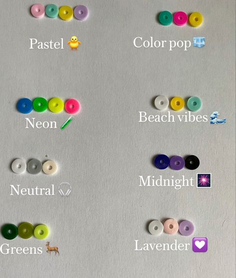 Clay Bead Color Combo Ideas, Clay Bead Small Business, Clay Bead Color Ideas, Pastel Bracelet Ideas, Fimo Beads Bracelet, Braclet Ideas Clay Bead Aesthetic, Diy Beaded Bracelets Ideas Color Combos, Preppy Bracelet Ideas Summer, Clay Bead Combos