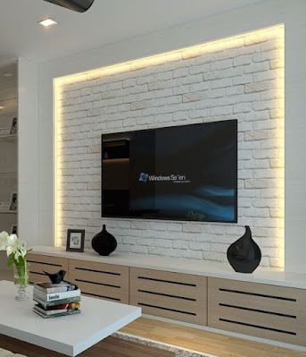 modern tv wall design ideas 2021 Tv Wanddekor, Tv Wall Cabinets, Shelf Decor Bedroom, Home Entertainment Centers, Modern Tv Wall, Decor Fireplace, Living Room Tv Unit Designs, Tv Home, Decor Ikea