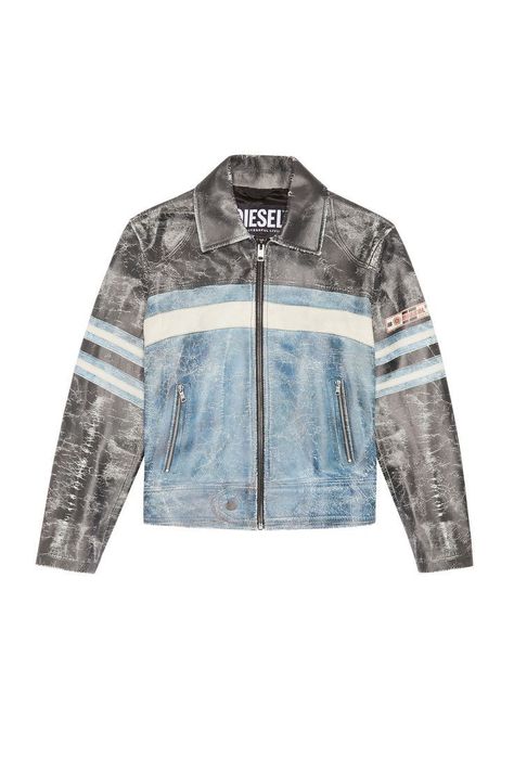 Diesel Outfit, Illustrated Clothing, Winter 2022 Fashion, 2022 Runway, Diesel Jacket, Diesel Clothing, 2022 Fashion Show, Biker Jacket Men, Concept Clothing