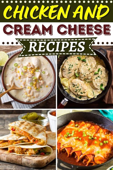 Chicken Rotel Cream Cheese Recipes, Rotisserie Chicken Cream Cheese Recipes, Chicken Mushroom Cream Cheese Recipes, Canned Chicken And Cream Cheese Recipes, Ground Chicken Cream Cheese, Cream Cheese Dinner Ideas, Easy Chicken Cream Cheese Recipes, Chicken Recipes Using Cream Cheese, Crock Pot Chicken Recipes With Cream Cheese