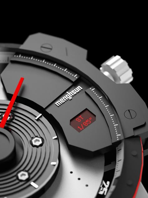 Shift Hybrid Watch Concept by Menghsun Wu » Yanko Design Concept Watch, Bike Workshop, Watch Photography, Car Concept, Automotive Engineering, Unique Clocks, Porsche Design, Yanko Design, Vehicle Design