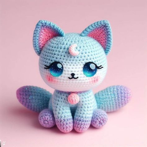 Dragons of Childhood — Ember Mischief- Fiber Art by Emmy Scanga,#häkeln #amigurumi #häkelnideen Crochet Aurora, Crochet Mignon, Crochet Cat Pattern, Cat Amigurumi, Crochet Animals Free Patterns, Crochet Amigurumi Free, Crochet Teddy, Crochet Animal Patterns, Diy Crochet Projects