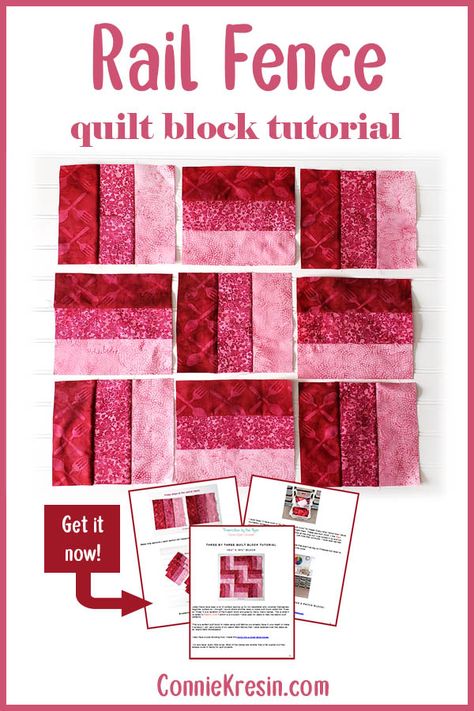 Rail Fence Quilt, Quilt Blocks Easy, Patchwork Ideas, 9 Patch Quilt, Make A Quilt, Jelly Roll Quilt Patterns, Blue Quilt, Christmas Quilt Patterns, Quilt Square Patterns