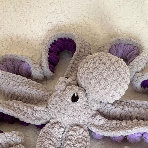 Crochet With Hooks | Leah Hooks on Instagram: "💜Purple custom “Mini” Anchor is headed to its new home in Utah this week!  Pattern by the amazing @humblechild.co   Finished “mini” Anchor octopus (~25”) and full-sized Anchor octopus (~50”) are available (made to order) on my website.  #CrochetOctopus #GiantOctopus #OctopusPlush #OctopusToy #OceanTheme #OceanAesthetic" Octopus Crochet Pattern Free, Octopus Crochet, Octopus Crochet Pattern, Octopus Plush, Crochet Octopus, Crochet Patterns Free Blanket, Ocean Themes, Crochet Blanket Patterns, Crochet Animals