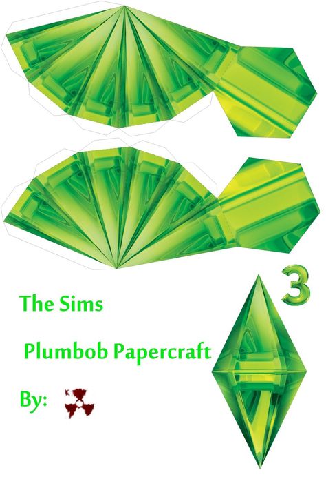 The Sims Plumbob Papercraft by killero94.deviantart.com on @deviantART Plumbob Template, Sims Halloween Costume, Sims Costume, Sims Plumbob, Diamond Template, Idee Cosplay, Papercraft Templates, Halloween Costume Outfits, Cosplay Diy