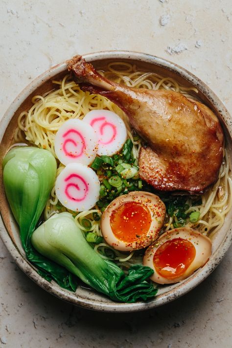 Tahini Ramen, Duck Ramen, Miso Tahini, Soy Sauce Eggs, Braised Duck, Ramen Broth, Tried And True Recipes, How To Make Ramen, Mushroom Broth