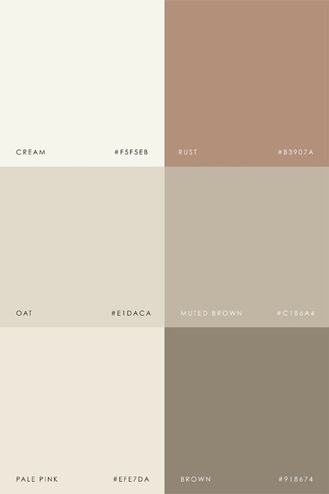 Light Brown Color Palette, Warm Color Palette For Home, Mood Board Colour Palettes, Beige Color Combinations, Off White Color Combination, Warm Tone Color Palette, Light Neutral Color Palette, Home Colour Palette, Earthy Neutral Color Palette