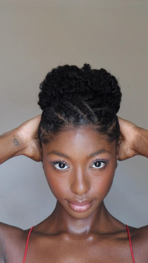 Flat Twist with High Bun on Natural Hair #naturalhairinspo #flattwisystyles #easyhairstyles #hai… in 2022 | Natural hair updo, Natural hair styles, Natural curls hairstyles High Bun On Natural Hair, Bun On Natural Hair, Cabello Afro Natural, Flat Twist Hairstyles, Faux Hawk Hairstyles, Natural Hair Bun Styles, Protective Hairstyles For Natural Hair, Natural Afro Hairstyles, Natural Hair Twists