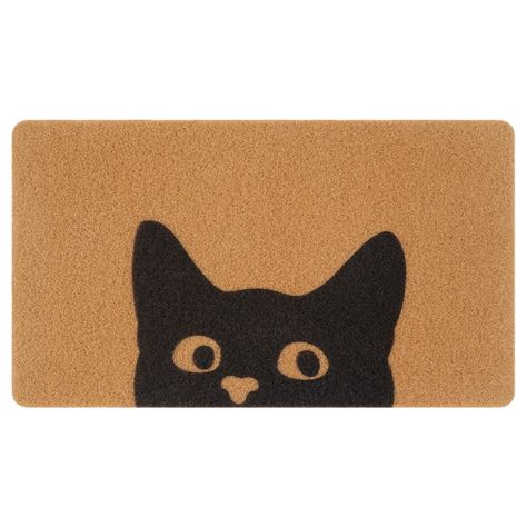 PRICES MAY VARY. 😸【High-Quality Home Decor】Size of this cat door mat is 17''W x 30''L . Printed with a cute cat pattern, this lovely welcome mat is bright and vivid, perfect for decorating your home. 😸【 Non Slip】 Premium non-skid PVC backing prevents moisture leaks while keeping the doormat securely in place, perfect for families with pets or kids. (Warning: Use on dry surfaces only. A wet surface may cause the doormat to slip.） 😸【Durable & Easy to Clean】Made of 100% high quality faux coir fi Front Door Inside, Entrance Rugs, Front Doormat, Door Mat Outdoor, Cat Door, Outdoor Indoor, Welcome Mats, Door Mat, Cute Cat