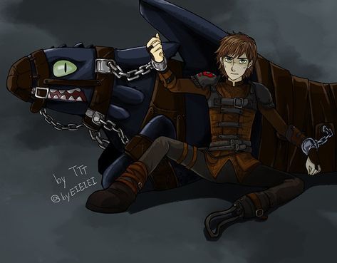 Hiccup and Toothless 💚🖤 Hicupp And Toothless Fanart, Httyd Grimmel And Hiccup, Evil Hiccup Au, Evil Hiccup Fanart, Grimmel The Grisly X Hiccup, Hiccup X Dagger, Hiccup X Toothless Human, Hiccup And Toothless Fanart, Evil Hiccup