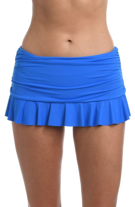 Model is wearing a capri blue colored ruffle skirted swimsuit bottom from our Best-Selling Island Goddess collection. Bandeau Tankini, Skirted Swimsuit, Swim Skirt, Capri Blue, Swim Suit Bottoms, Cute Skirts, Slim Fit Pants, Ruffle Skirt, Swim Bottoms