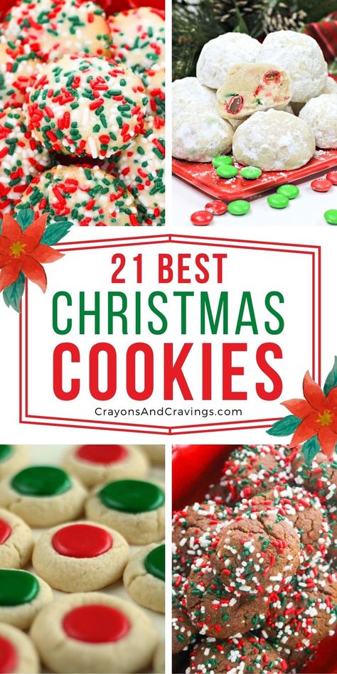 The Best Christmas Cookies, Best Christmas Cookie Recipes, Christmas Cookie Recipes Holiday, Christmas Cookie Swap, Traditional Christmas Cookies, Cookie Exchange Recipes, Best Christmas Cookie Recipe, Christmas Recipes Easy, Cookie Exchange Party