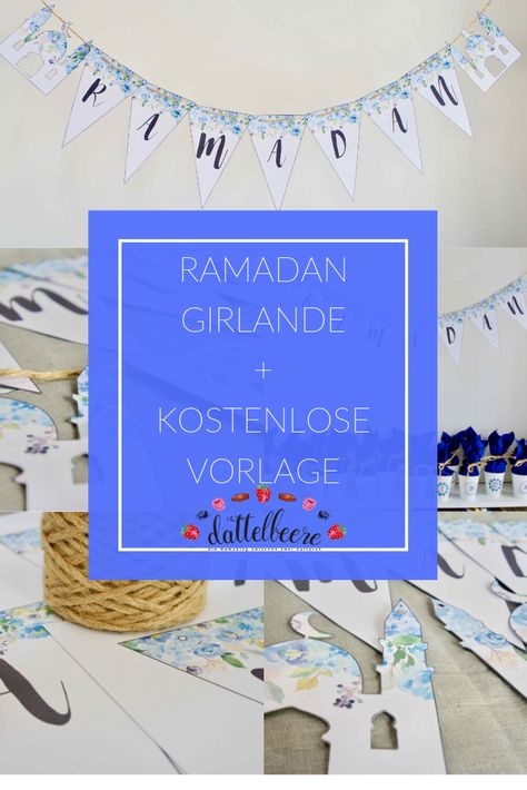 Eine kreative Dekorationsidee für den Ramadan. Mit Hilfe der kostenlosen Vorlage bastelst Du in wenigen Minuten Deine eigene Ramadan Girlande. Ramadan Diy, Ramadan Craft, Islamic Crafts, Fruit Plus, Good Environment, Puppy Food, Eid Mubarak, Ramadan, Crafts For Kids