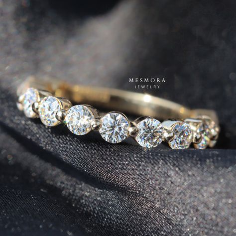 3mm Bubble Round Cut Colorless Lab Grown Diamond Wedding Band, Half Eternity 14K White Gold Stackable Matching Single Prong Promise Ring ● 𝐒𝐚𝐦𝐞 𝐋𝐢𝐬𝐭𝐢𝐧𝐠 𝐢𝐧 𝐌𝐨𝐢𝐬𝐬𝐚𝐧𝐢𝐭𝐞 𝐃𝐢𝐚𝐦𝐨𝐧𝐝 : → https://www.etsy.com/in-en/listing/867457967 ● 𝗗𝗲𝘀𝗶𝗴𝗻 𝗡𝗼 : MLR6353(MLR379) ● 𝗜𝘁𝗲𝗺 𝗗𝗲𝘁𝗮𝗶𝗹𝘀 ● → Stone Shape : Round Cut → Stone Size : 3 mm → Stone Total Carat Weight : 1.38 TCW (App.) → Stone Type : Lab Grown Diamond → Stone Color / Clarity : D Color / VVS → Band Top width : 3.0 MM (App.) → Band Bottom width : 2 MM (App.) → Band Top thickness : 2.5 MM (App.) → Band Bottom thickness : 1.7 MM (App.) ● 𝗠𝗲𝘁𝗮𝗹 𝗗𝗲𝘁𝗮𝗶𝗹 ● → Solid Gold (10KT, 14KT, 18KT) → Platinum → Metal Color: Rose, White, Yellow → Metal Stamp Engraving: Yes ● 𝗩𝗶𝘀𝗶𝘁 𝗺𝘆 𝘀𝗵𝗼𝗽 𝗳𝗼𝗿 𝗺𝗼 Floating Eternity Band, Matching Promise Rings, Gold Wedding Bands Women, Promise Band, Wedding Bands For Her, Moissanite Wedding Band, Stackable Bands, Sparkly Things, White Gold Wedding Bands