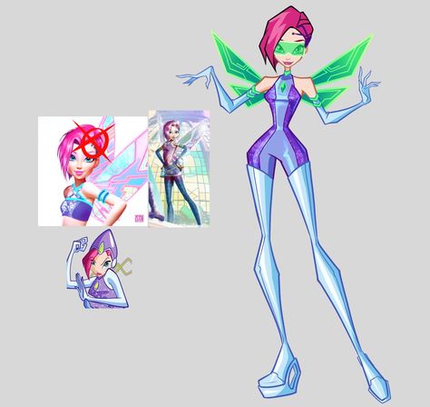 Winx Club Redesign, Winx Redesign, Tecna Winx Club, Winx Fairies, Animation Inspiration, Les Winx, Cartoon Outfits, Winx Club, Magical Girl