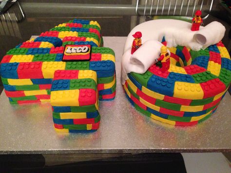 Lego 40th birthday cake Lego Movie Cake, 40th Birthday Cakes For Men, 40th Birthday Ideas, 40th Bday Ideas, Lego Birthday Cake, 7th Birthday Cakes, Doll Cookies, 40th Birthday Cake, 40th Cake