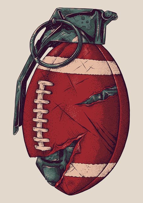 Tattoo Homme, Behance Illustration, Illustration Tshirt, Football Tattoo, Football Drawing, T Shirt Illustration, Nfl Football Art, Decor Salon, Logo Football