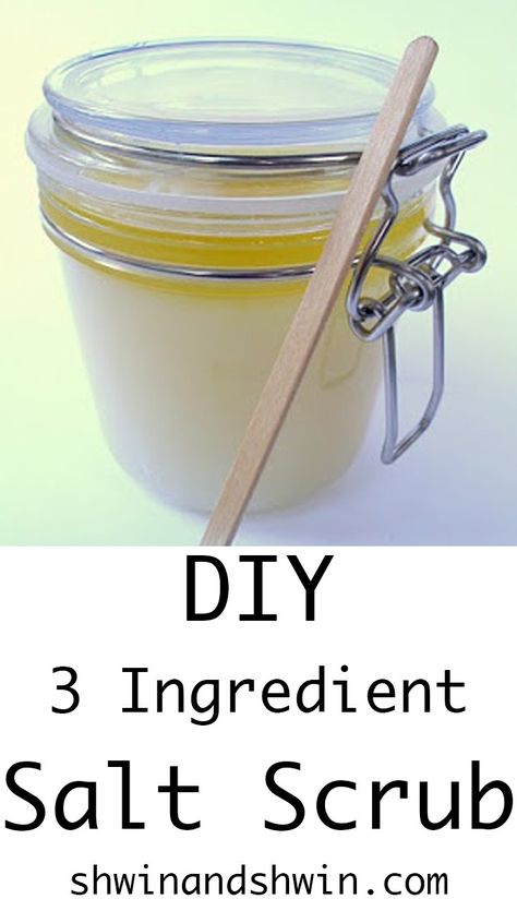 DIY Salt Scrub || Only 3 Ingredients Epsom Salt Scrub Diy, Epson Salt Scrub, Homemade Salt Scrub, Epsom Salt Scrub, Salt Scrub Diy, Salt Face Scrub, Coconut Oil Scrub, Salt Scrub Recipe, Coconut Oil Body Scrub